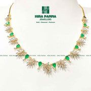 Open Setting Emerald Diamond Neckwear